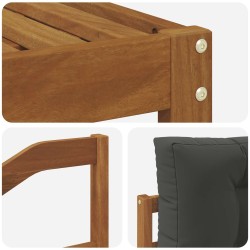 Ensemble de canapés d'extérieur 5 pcs Naturel et Anthracite 525164525164