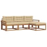 Ensemble de canapés d'extérieur 4 pcs Naturel et Beige 525167525167