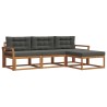 Ensemble de canapés d'extérieur 4 pcs Naturel et Anthracite 525168525168