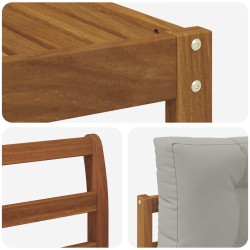 Ensemble de canapés d'extérieur 4 pcs Gris Naturel et Clair 525169525169