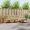 Ensemble de canapés d'extérieur 4 pcs Naturel et Beige 525172525172