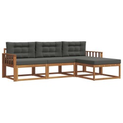 Ensemble de canapés d'extérieur 4 pcs Naturel et Anthracite 525173525173