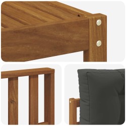 Ensemble de canapés d'extérieur 4 pcs Naturel et Anthracite 525173525173