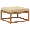 Ensemble de canapés d'extérieur 4 pcs Naturel et Beige 525182525182