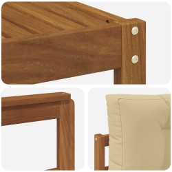 Ensemble de canapés d'extérieur 4 pcs Naturel et Beige 525182525182
