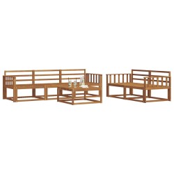Ensemble de canapés d'extérieur 6 pcs Naturel 525184525184