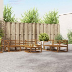 Ensemble de canapés d'extérieur 6 pcs Naturel 525186525186