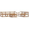 Ensemble de canapés d'extérieur 6 pcs Naturel 525186525186