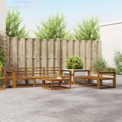 Ensemble de canapés d'extérieur 6 pcs Naturel 525187525187