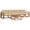 Ensemble de canapés d'extérieur 5 pcs Naturel et Beige 525194525194