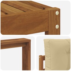 Ensemble de canapés d'extérieur 5 pcs Naturel et Beige 525194525194
