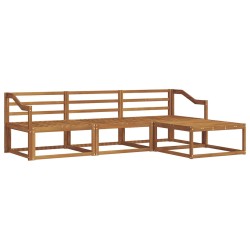 Ensemble de canapés d'extérieur 4 pcs Naturel 525195525195