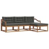 Ensemble de canapés d'extérieur 4 pcs Naturel et Anthracite 525196525196