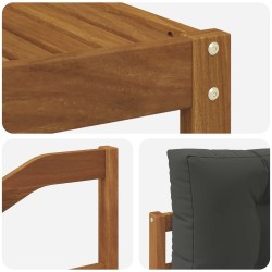 Ensemble de canapés d'extérieur 4 pcs Naturel et Anthracite 525196525196