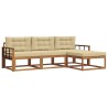 Ensemble de canapés d'extérieur 4 pcs Naturel et Beige 525200525200