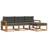 Ensemble de canapés d'extérieur 4 pcs Naturel et Anthracite 525201525201