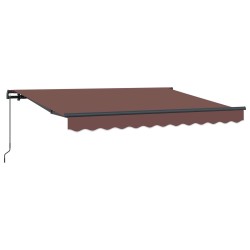 Auvent Rétractable Marron 300 x 200 cm tissu 525221525221