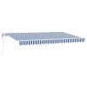Auvent Rétractable Bleu 350 x 200 cm tissu 525231525231