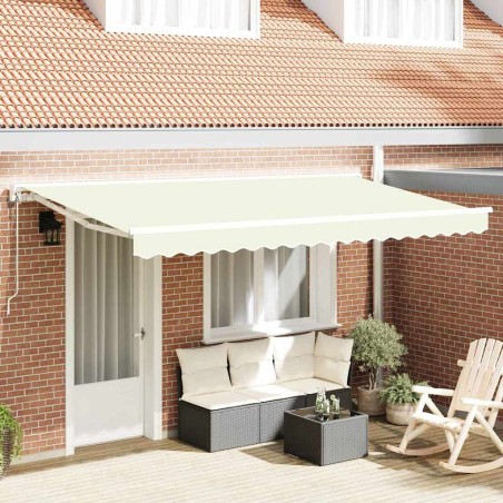 Cadre d'auvent Crème 350 x 200 cm Polyester avec revêtement PU 525237525237
