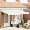 Cadre d'auvent Crème 350 x 200 cm Polyester avec revêtement PU 525238525238