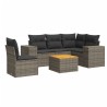 Salon de jardin 6 pcs avec coussins gris résine tressée 525245525245