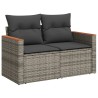 Salon de jardin avec coussins 7 pcs gris résine tressée 525249525249