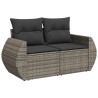 Salon de jardin avec coussins 7 pcs gris résine tressée 525250525250