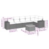 Salon de jardin avec coussins 7 pcs beige résine tressée 525279525279