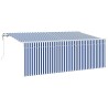 Auvent Rétractable Rayé Bleu 350 x 200 cm tissu 525287525287