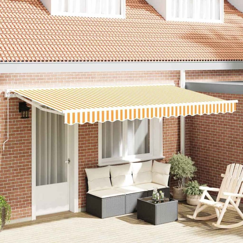 Cadre d'auvent Jaune et blanc 350 x 200 cm 525291525291