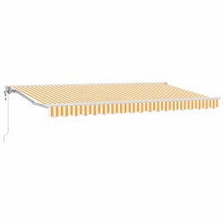 Cadre d'auvent Jaune et blanc 350 x 200 cm 525292525292
