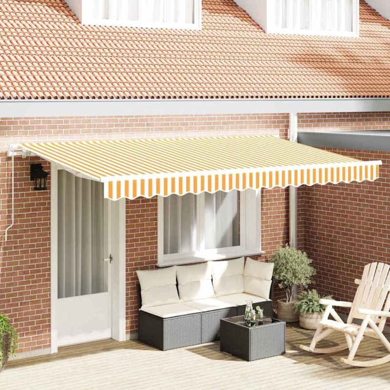 Auvent Rétractable Jaune 350 x 200 cm tissu 525293525293
