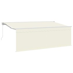 Auvent Rétractable Crème 350 x 200 cm Polyester et Aluminium 525302525302