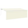 Auvent Rétractable Crème 350 x 200 cm Polyester et Aluminium 525305525305