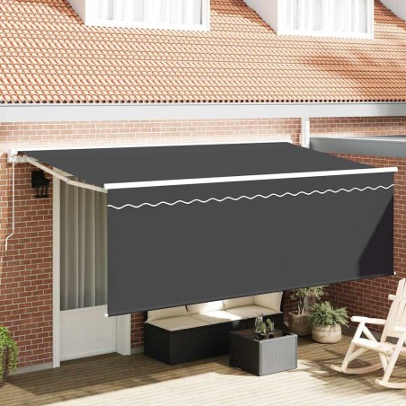 Auvent Rétractable Crème 350 x 200 cm Polyester et Aluminium 525308525308