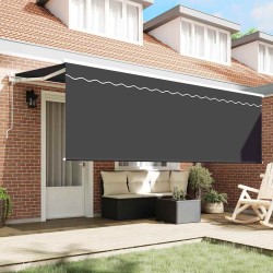 Auvent Rétractable Crème 350 x 200 cm Polyester et Aluminium 525308525308