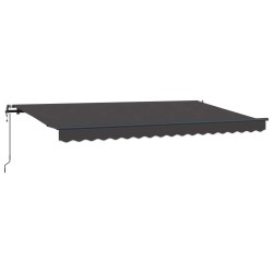 Auvent Rétractable Anthracite 350 x 200 cm tissu 525310525310