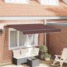 Auvent Rétractable Marron 350 x 200 cm tissu 525318525318