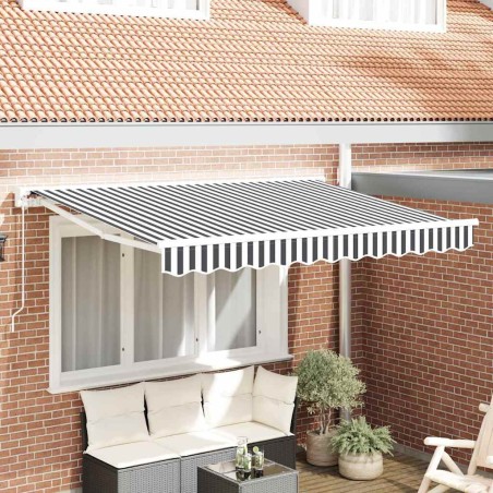 Cadre d'auvent Anthracite et blanc 350 x 200 cm 525319525319