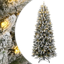Sapin de Noël artificiel 150 LED et neige floquée 150 cm 525322525322
