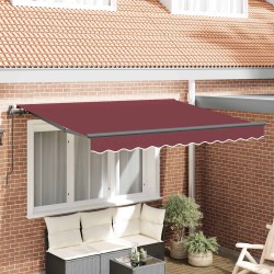 Auvent Rétractable Bordeaux 300 x 200 cm tissu 525324525324