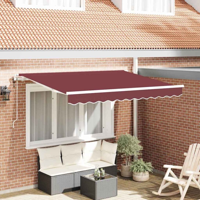 Auvent Rétractable Bordeaux 300 x 200 cm tissu 525326525326