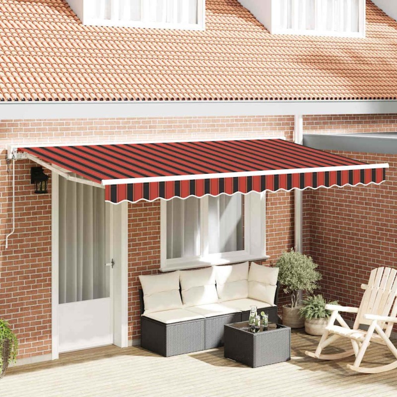 Cadre d'auvent Orange et Noir 350 x 200 cm 525339525339