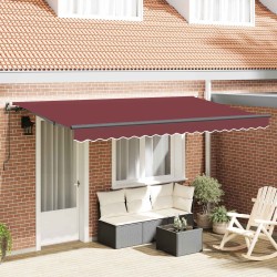 Auvent Rétractable Bordeaux 350 x 200 cm tissu 525343525343