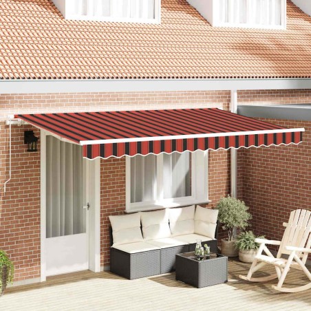 Auvent Rétractable Orange 350 x 200 cm tissu 525345525345