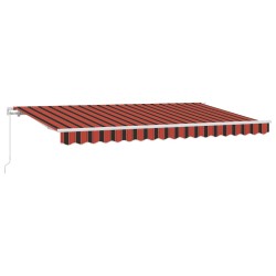 Auvent Rétractable Orange 350 x 200 cm tissu 525345525345