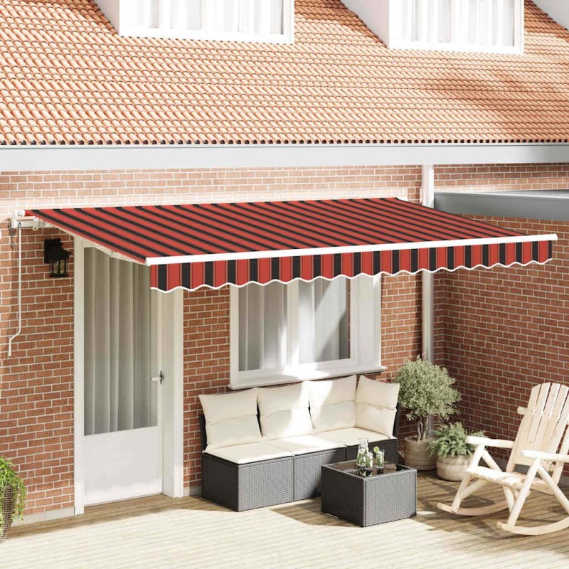 Auvent Rétractable Orange 350 x 200 cm tissu 525348525348