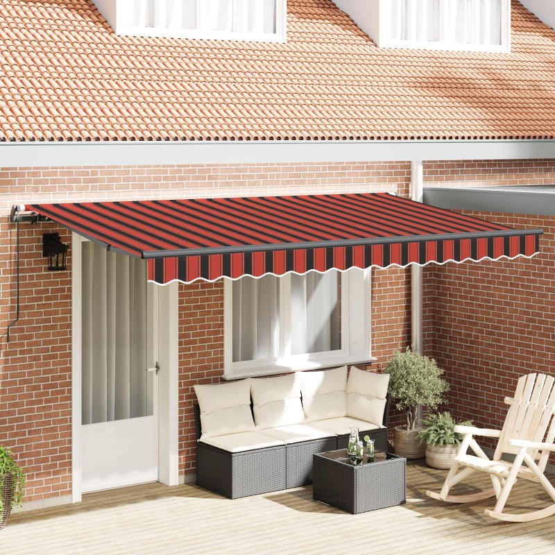 Auvent Rétractable Orange 350 x 200 cm tissu 525349525349