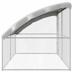 Kennel pour Chiens 2 pcs Argenté 4 x 2 x 2 m Acier galvanisé 525356525356