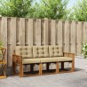 Ensemble de canapés d'extérieur 3 pcs Naturel et Beige 525358525358